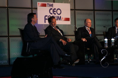 Governor Pawlenty participates in a panel discussion before 600 attendees at the 9th Annual Business...