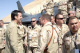 Governor Pawlenty speaks with members of the 148th Fighter Wing of the Minnesota Air National Guard ...