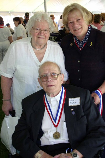 Lt. Governor Carol Molnau greets her parents, Erich and Delores Pautsch, after having presented the ...