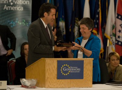 Governor Pawlenty becomes Chair of the National Governors Association (NGA) as outgoing chair Govern...