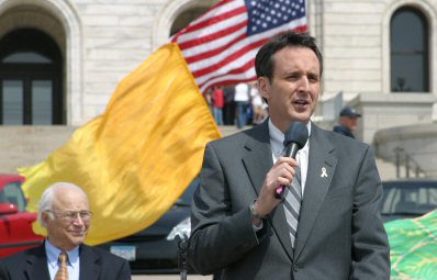 Governor Pawlenty, joined by Former Governor Quie, speaks at the 57th Annual National Day of Prayer ...