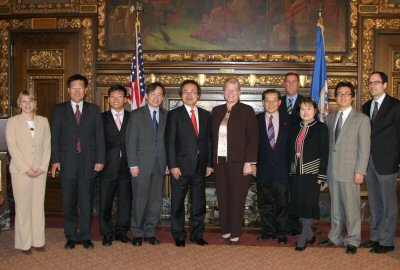 Lieutenant Governor Molnau meets with Young-Kwan Kim, Vice Mayor of Daejeon Metropolitan City, Korea...