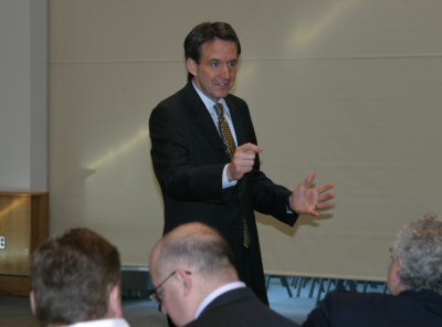 Governor Pawlenty welcomes participants to the Governor's Government Reform Summit. The Governor's G...
