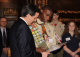 Governor Pawlenty receives a report on the status and values of scouting in Minnesota from members o...