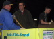 Governor Pawlenty thanks volunteers at the Moorhead City sandbagging operation at the Moorhead Publi...