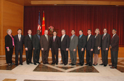 Lieutenant Governor Molnau visits with fellow Lieutenant Governors and the Chinese Ambassador, Zhang...