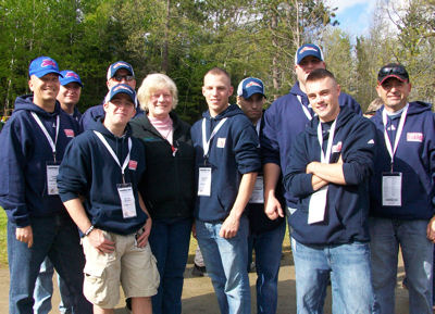 Lieutenant Governor Molnau visits with members of the Minnesota National Guard during the 2010 Gover...